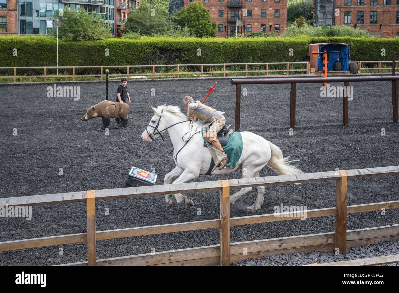 Horse riding skills and hunting skils with action riders at the Royal