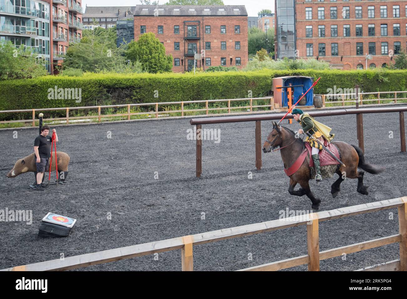Horse riding skills and hunting skils with action riders at the Royal