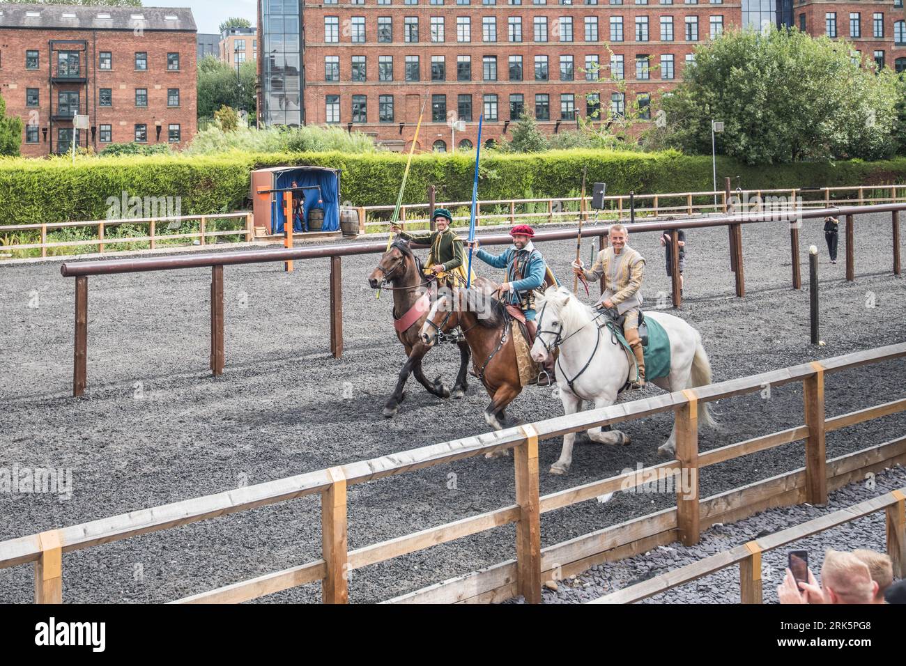 Horse riding skills and hunting skils with action riders at the Royal
