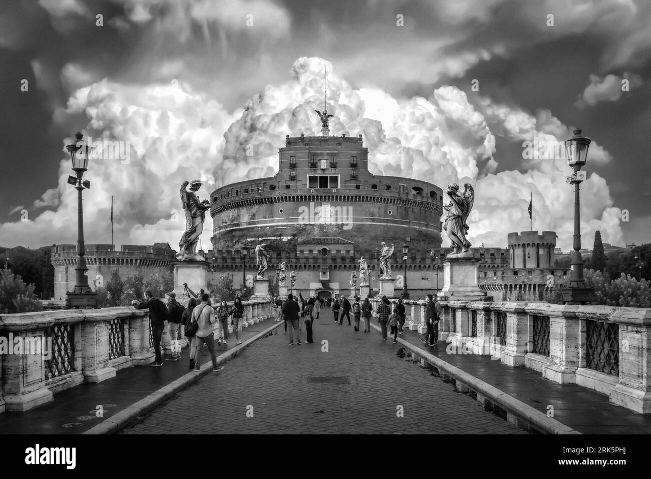 The Castel Sant'Angelo, a majestic building in Rome, Italy Stock Photo