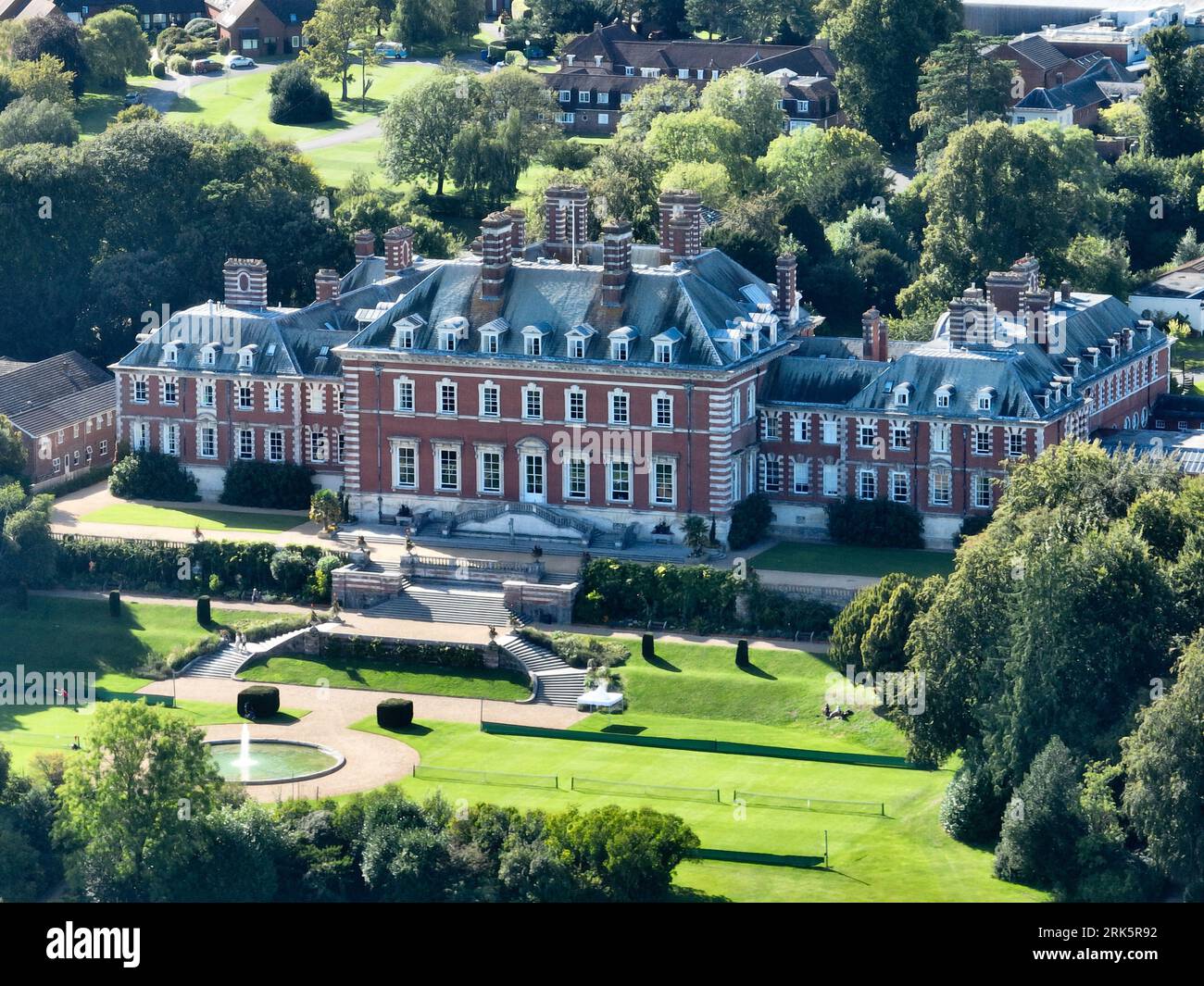 aerial view of the famous private school of Bryanston in Blandford in