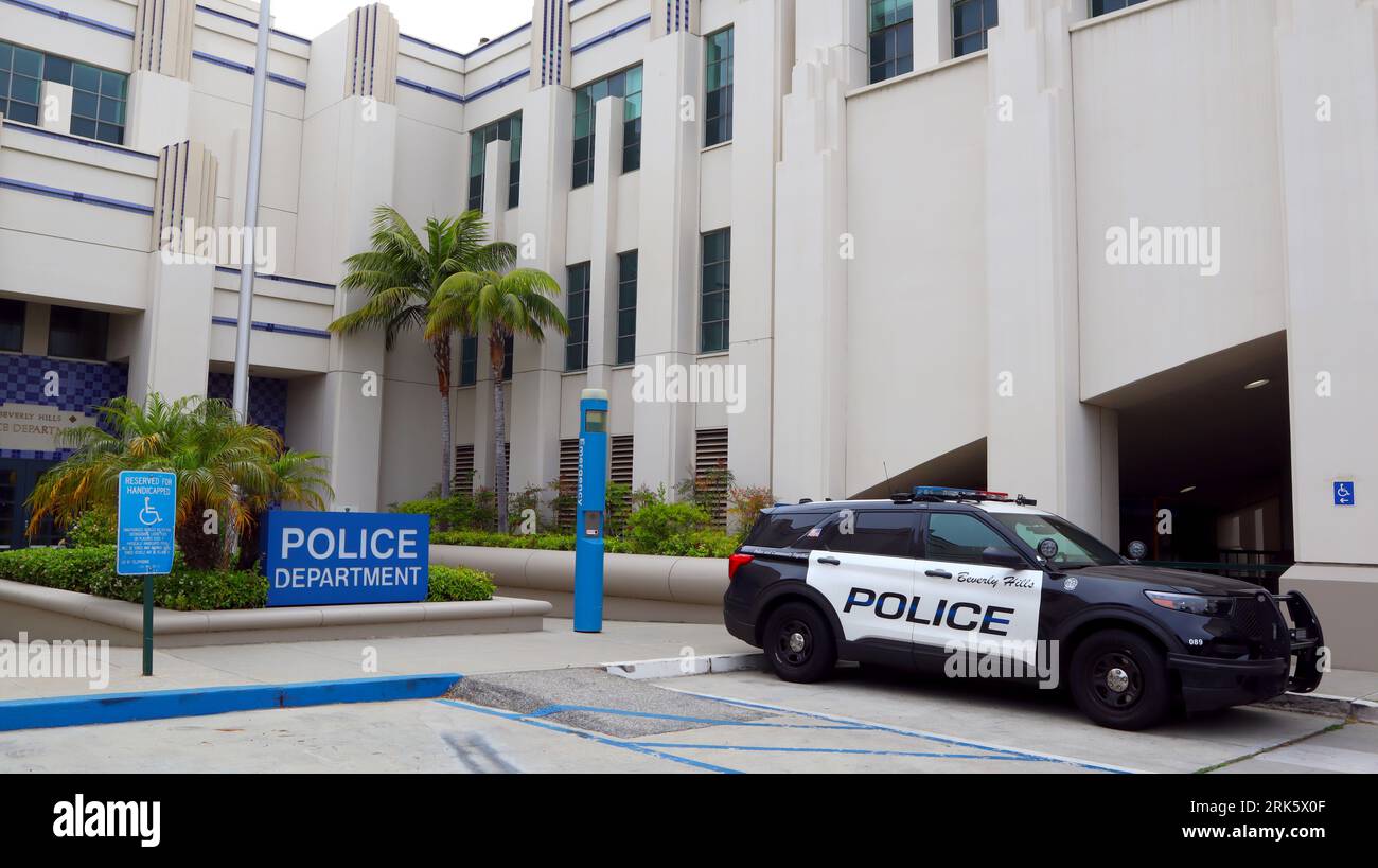 Beverly Hills, California BEVERLY HILLS Police Department car Stock