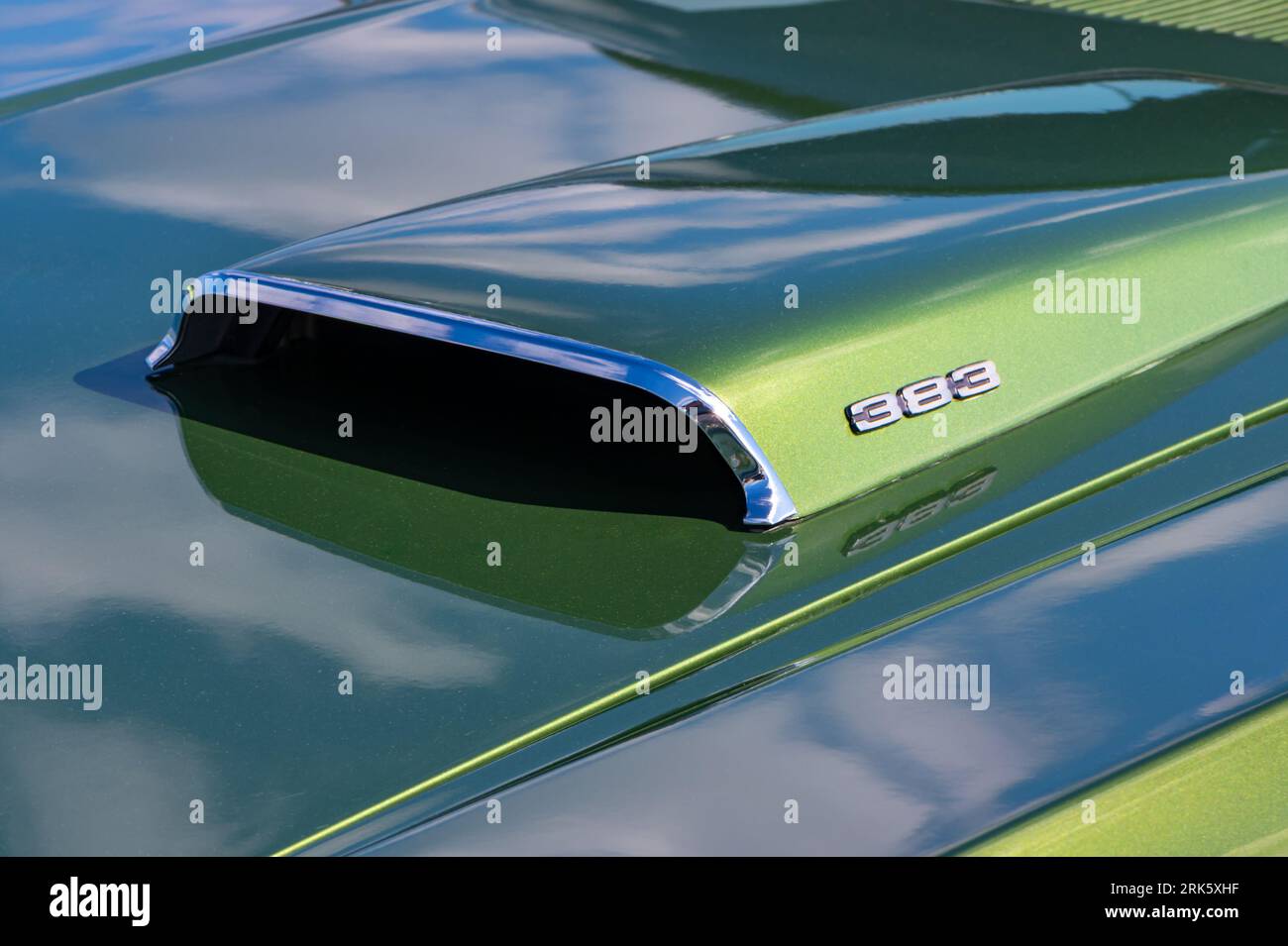 PONTIAC, MI/USA AUGUST 18, 2022 Closeup of a 1969 Dodge