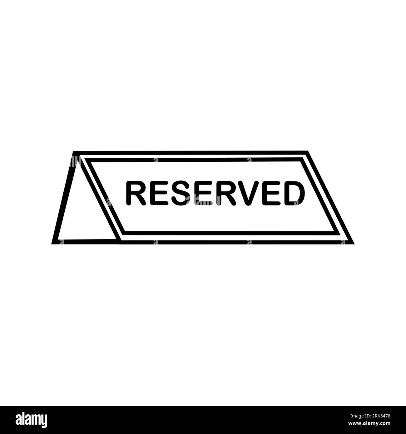 Reserved icon. Icon vector graphic illustration Stock Vector