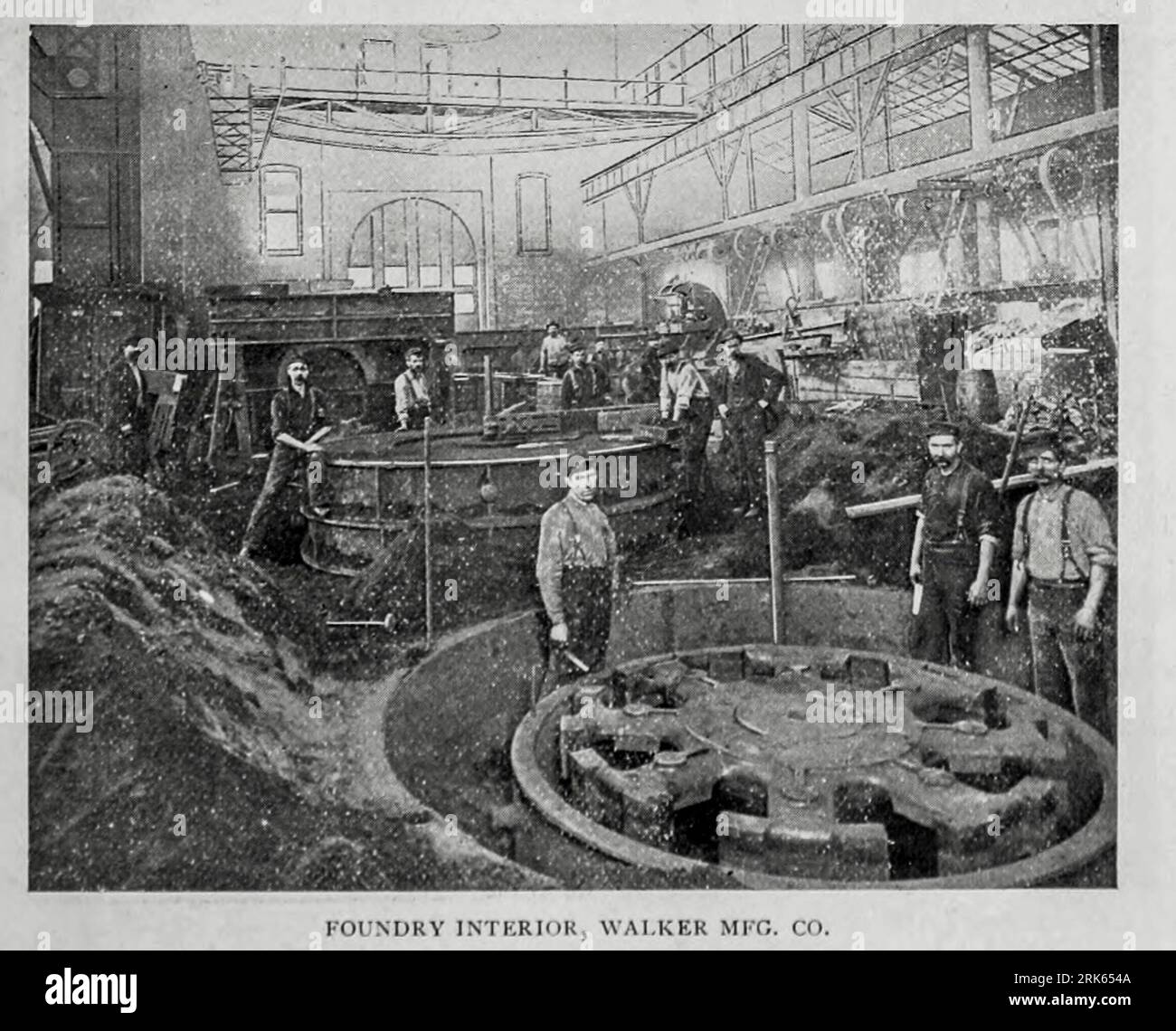 Foundry Interior Wlaker Mfg. Co. Cleveland, Ohio from the Article MODERN MACHINE-SHOP ECONOMICS PRIME REQUISITES OF SHOP CONSTRUCTION By Horace L. Arnold from The Engineering Magazine DEVOTED TO INDUSTRIAL PROGRESS Volume XI October 1896 NEW YORK The Engineering Magazine Co Stock Photo