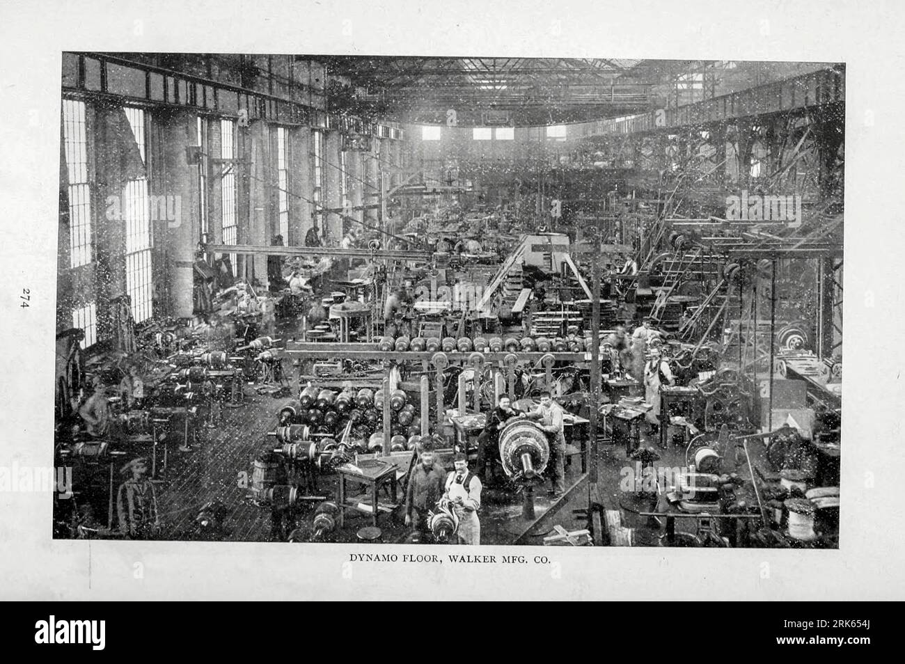 Dynamo Floor Wlaker Mfg. Co. Cleveland, Ohio from the Article MODERN MACHINE-SHOP ECONOMICS PRIME REQUISITES OF SHOP CONSTRUCTION By Horace L. Arnold from The Engineering Magazine DEVOTED TO INDUSTRIAL PROGRESS Volume XI October 1896 NEW YORK The Engineering Magazine Co Stock Photo