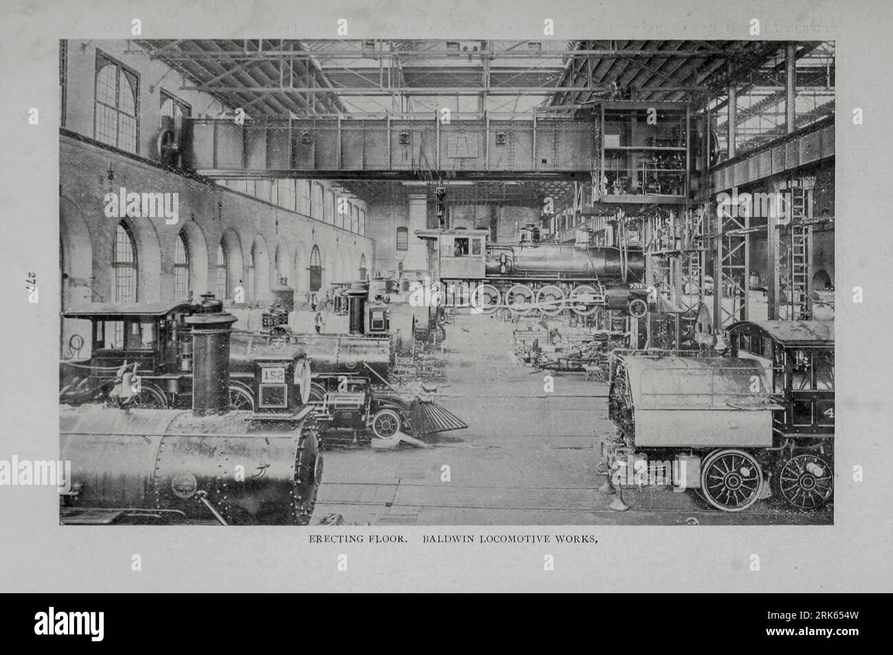 Erecting Floor Baldwin Locomotive Works from the Article MODERN MACHINE-SHOP ECONOMICS PRIME REQUISITES OF SHOP CONSTRUCTION By Horace L. Arnold from The Engineering Magazine DEVOTED TO INDUSTRIAL PROGRESS Volume XI October 1896 NEW YORK The Engineering Magazine Co Stock Photo