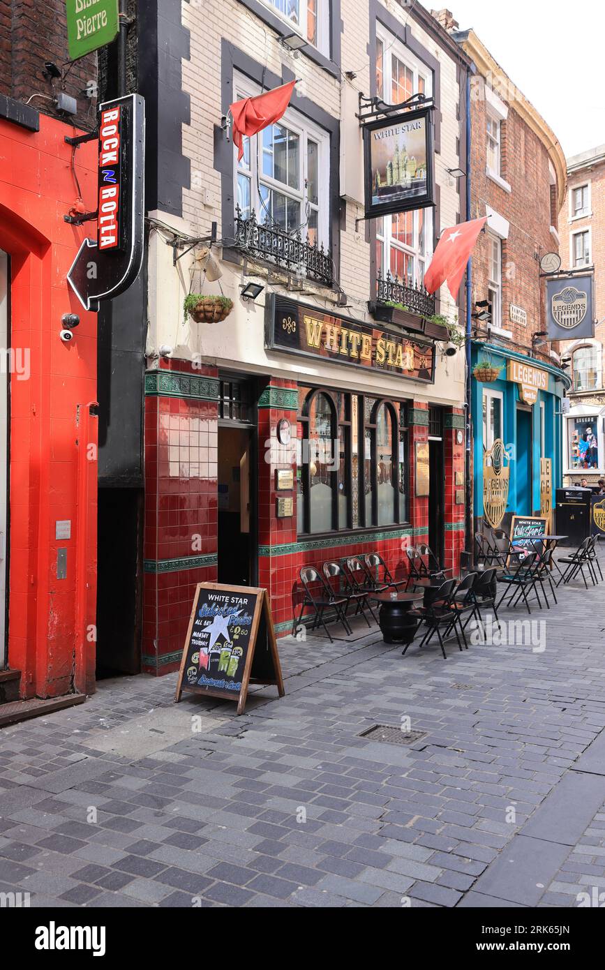 Bars on Rainford Gardens in the lively Cavern Quarter, in central