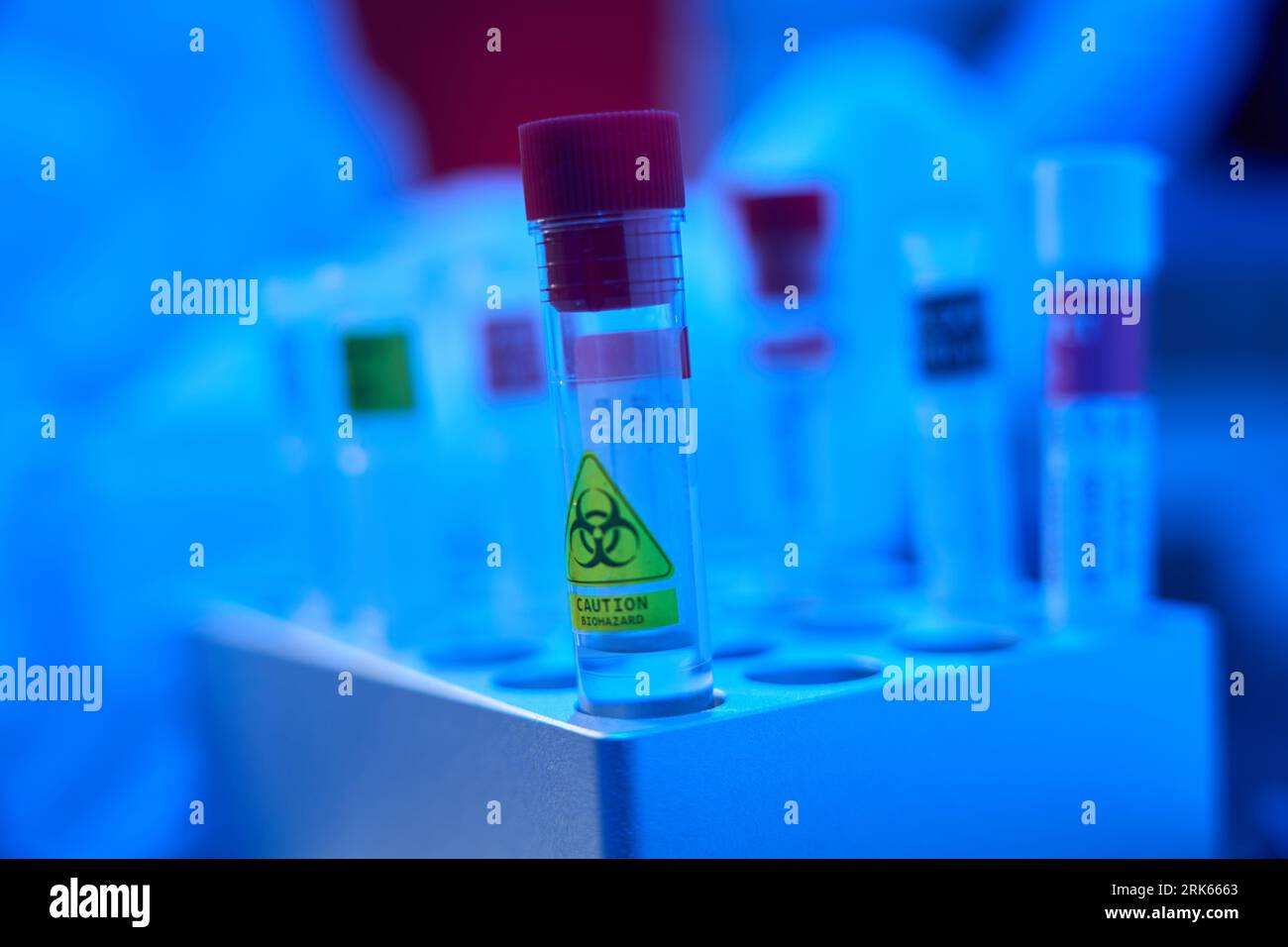 Special laboratory box with test tubes Stock Photo Alamy