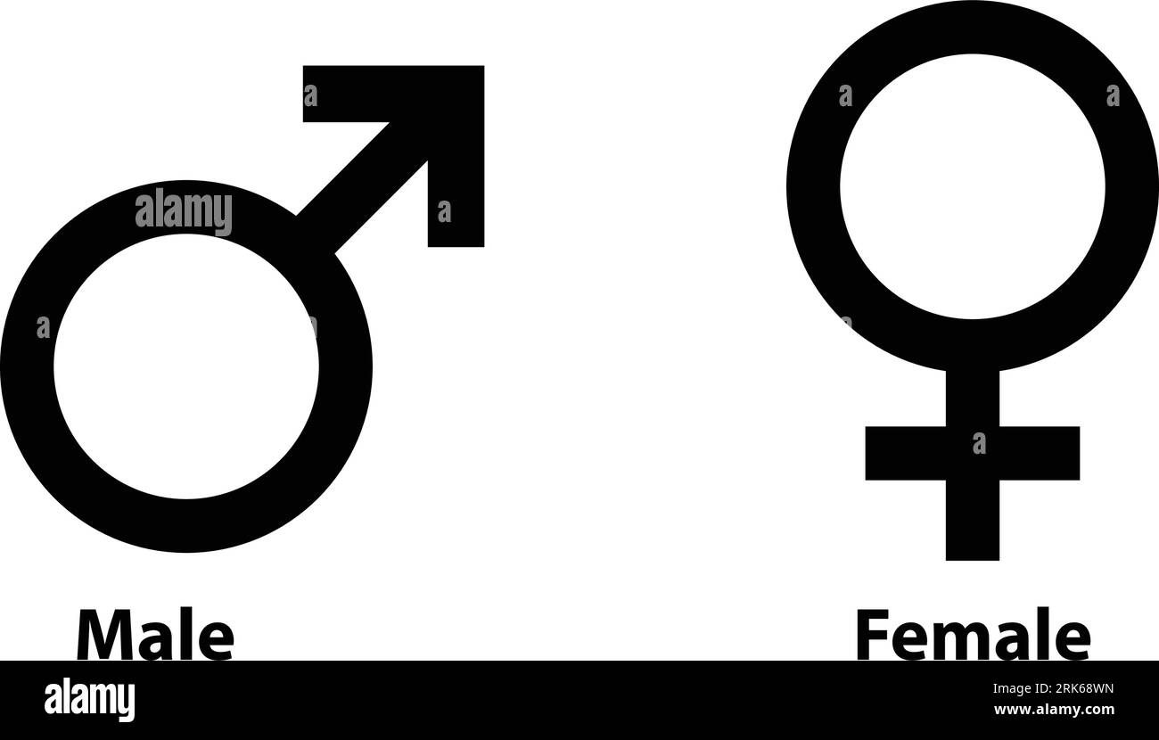 Male-female Symbol icon. Gender icon. vector sign isolated on a white background illustration for graphic and web design. Stock Vector