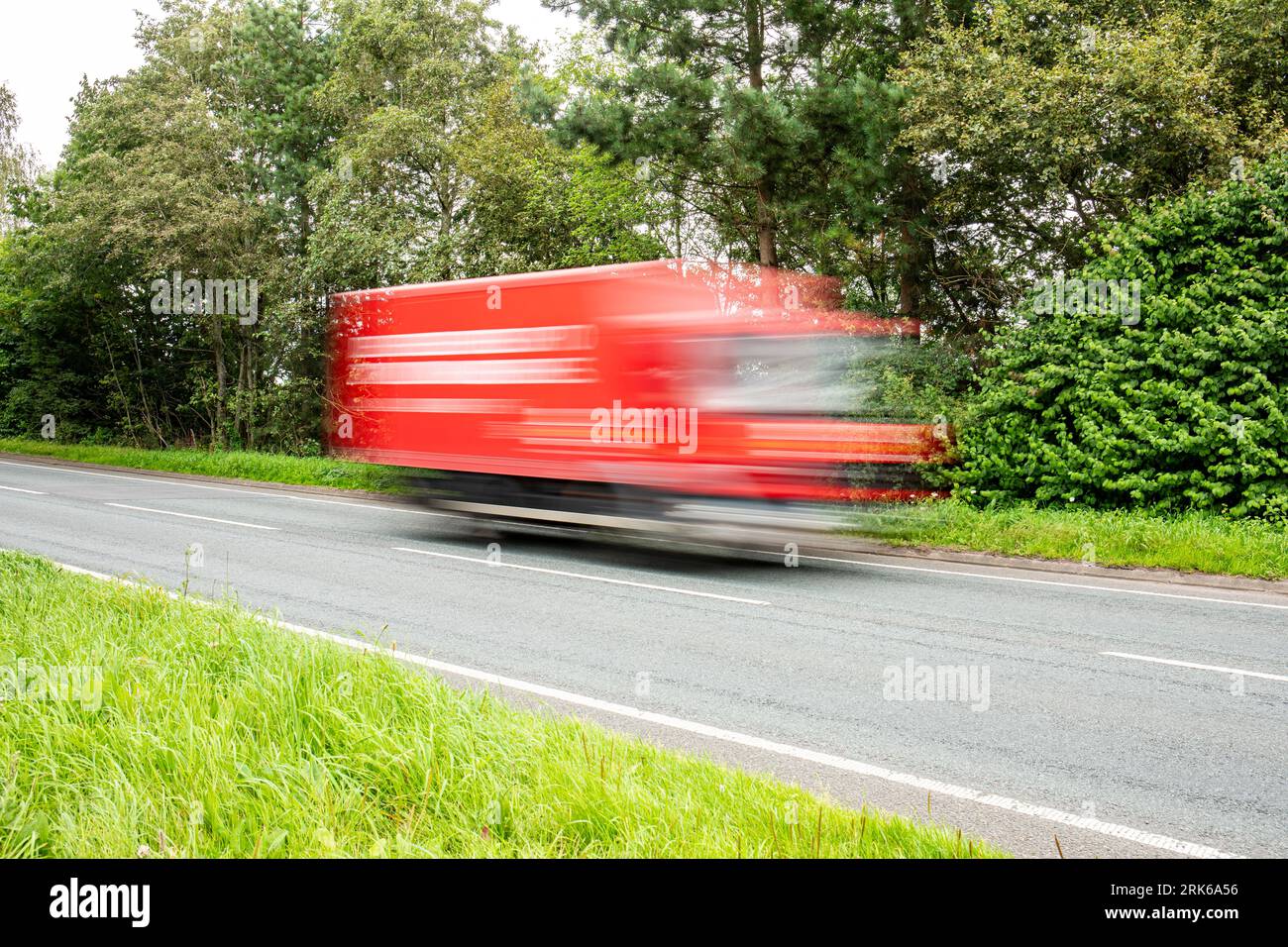 Speeding Royal Mail van on motorway UK Stock Photo