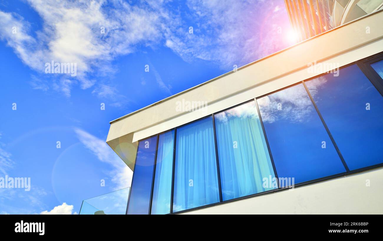 Modern beautiful luxury hotel resort building Stock Photo - Alamy