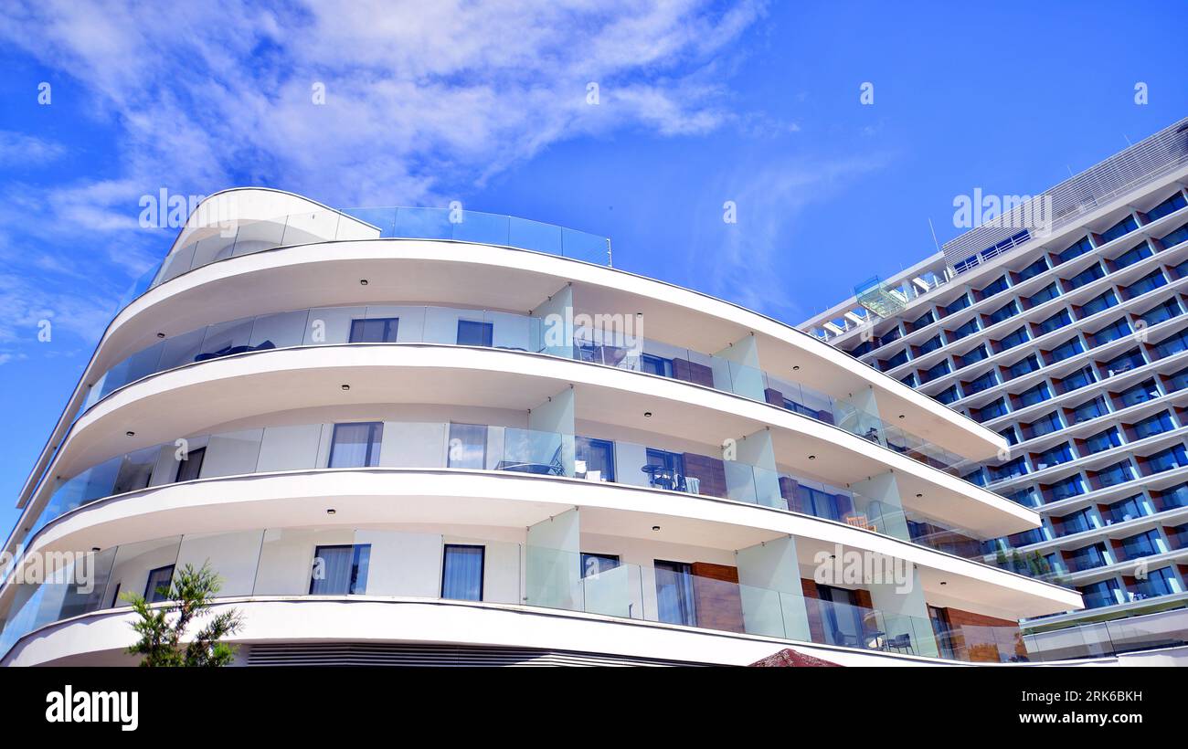 Luxury modern residential apartment building complex Stock Photo - Alamy