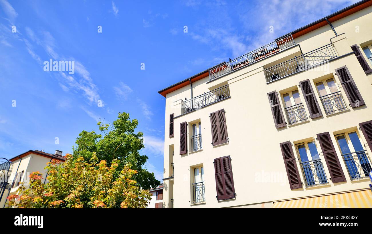 Visual Reference: Low Energy Houses With Apartments Residential Area With Ecological And