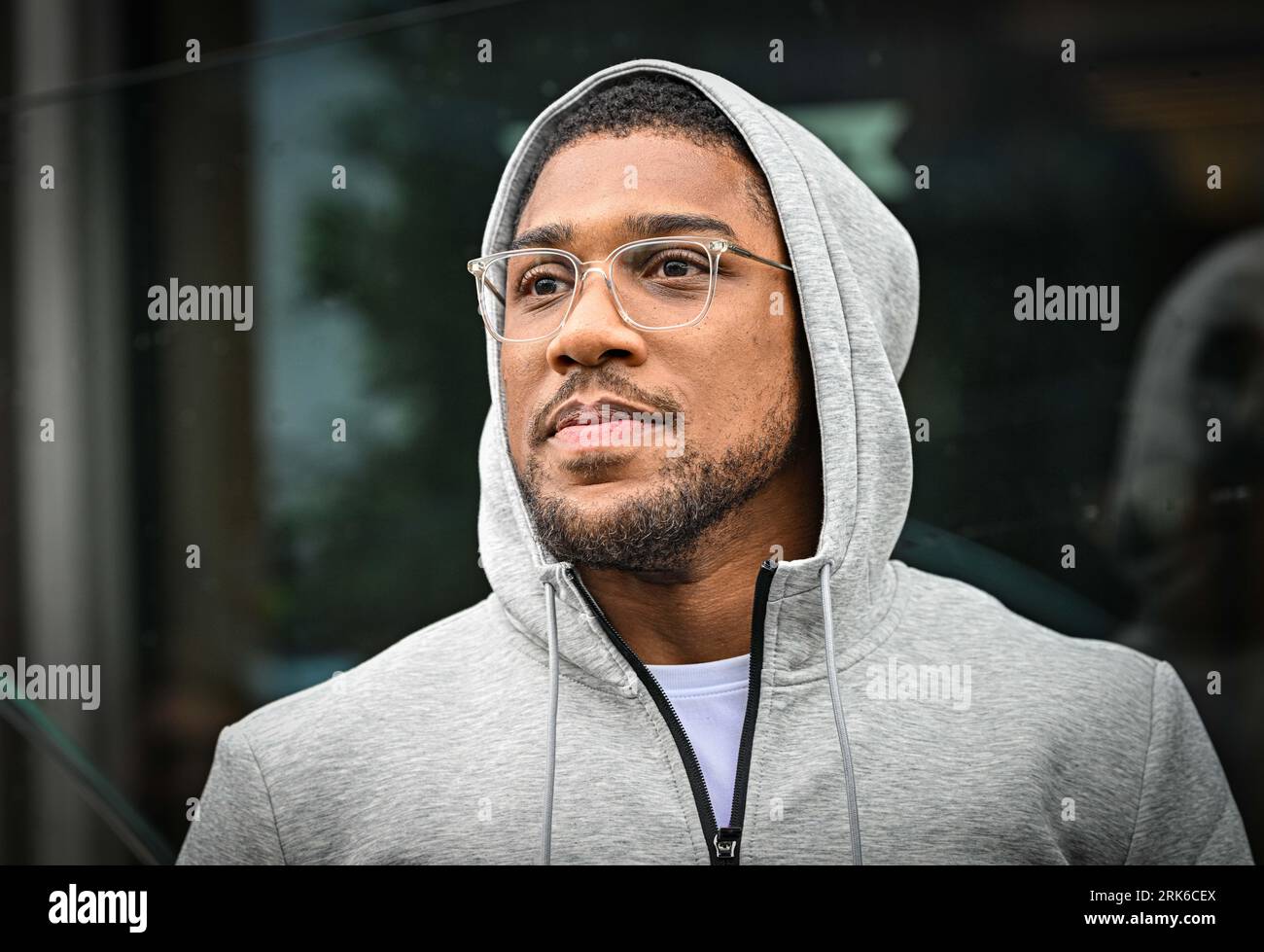 Zandvoort, Netherlands. 24th August 2023; Circuit Zandvoort, Zandvoort, North Holland, Netherlands; Formula 1 Heineken Dutch Grand Prix 2023; Arrivals and Inspection Day; Twice heavyweight boxing champion of the world Anthony Joshua OBE Credit: Action Plus Sports Images/Alamy Live News Stock Photo