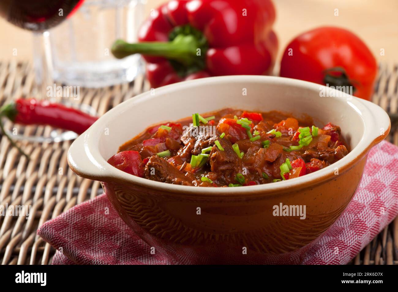hungarian goulash in a bowl Stock Photo