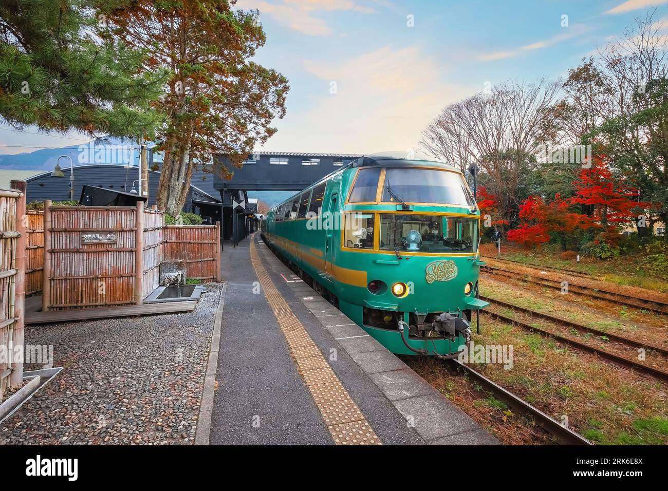 Yufuin, Japan Nov 27 2022 Yufuin no Mori is a limited express train