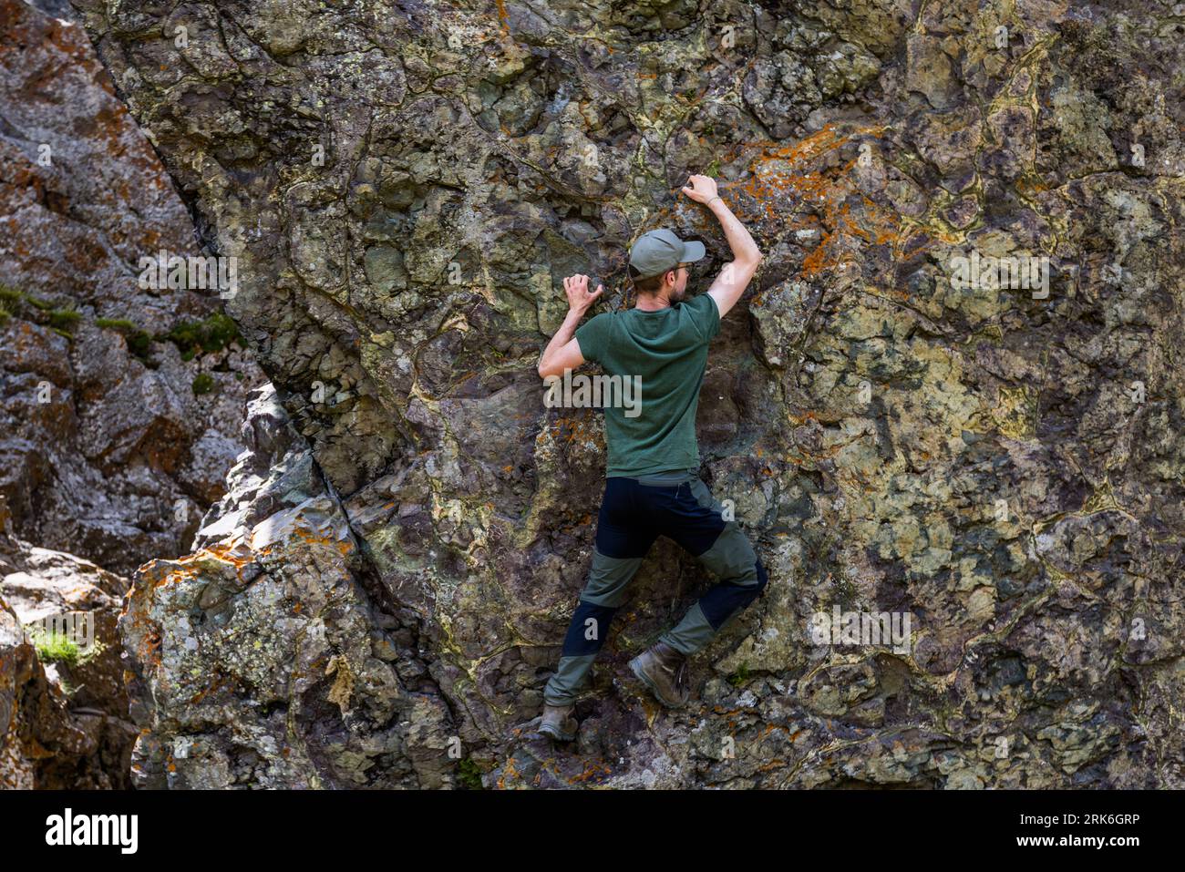 Rock climbing near Juta, Stock Photo Alamy
