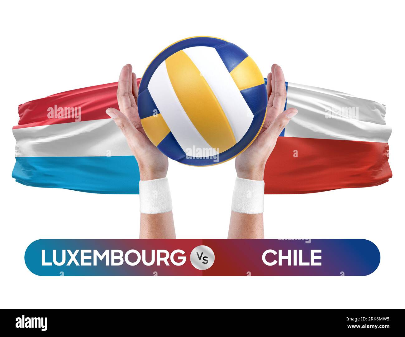 Luxembourg vs Chile national teams volleyball volley ball match