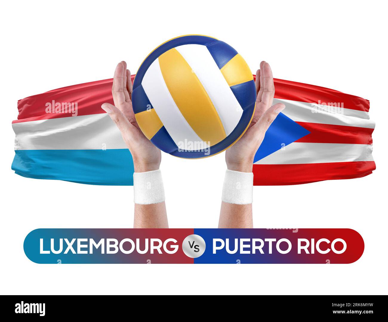 Luxembourg vs Puerto Rico national teams volleyball volley ball match