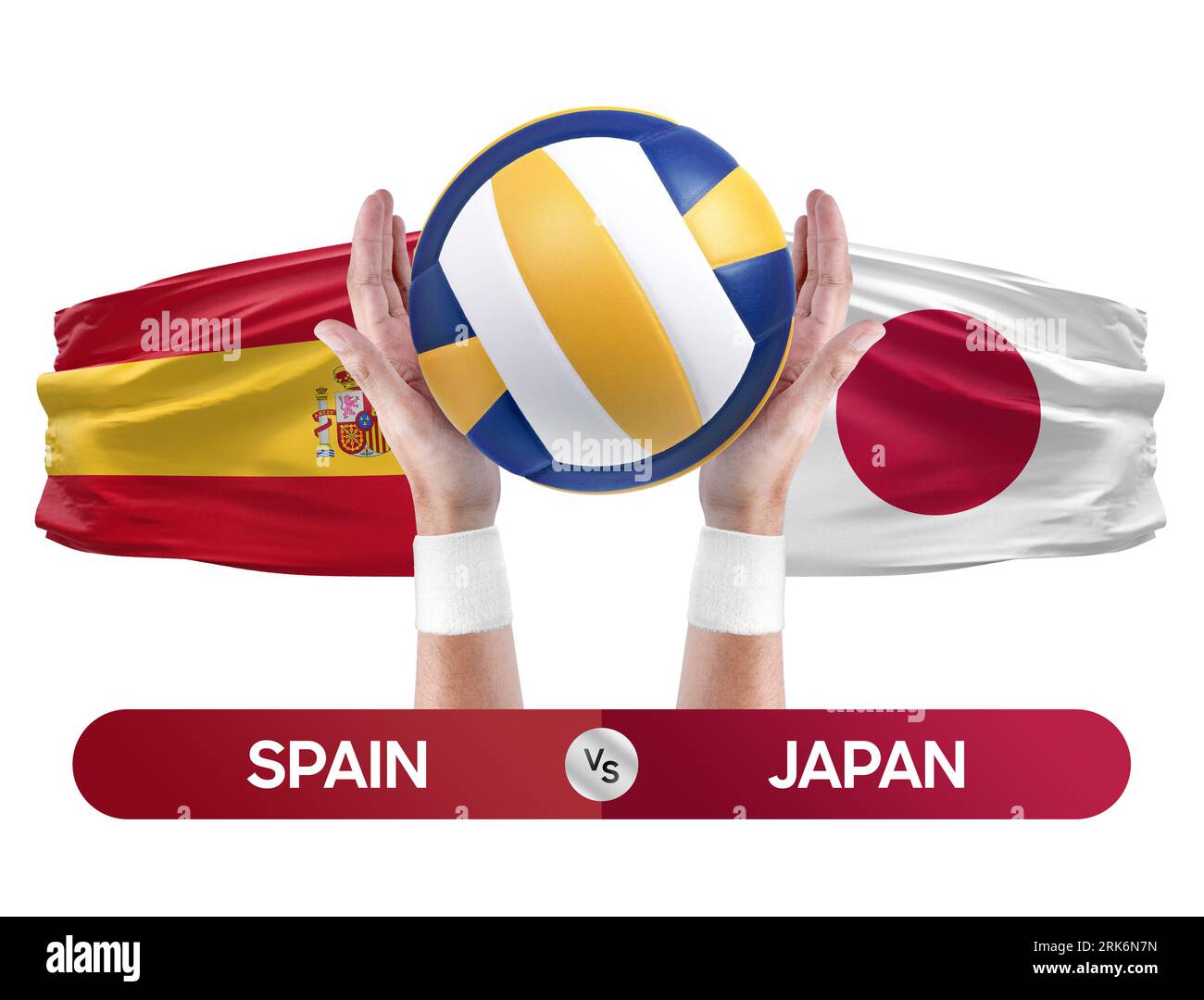 Spain vs Japan national teams volleyball volley ball match competition