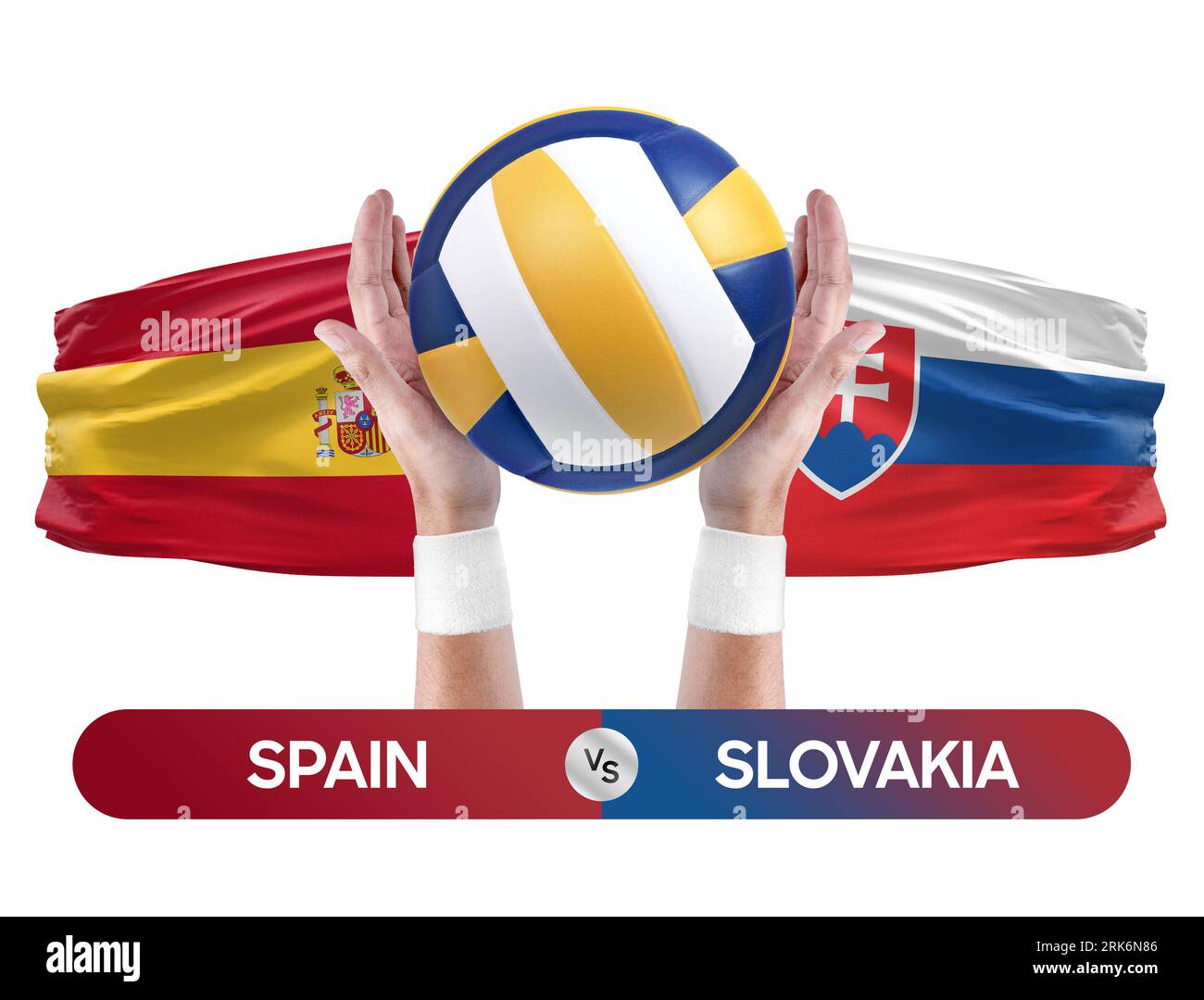 Spain vs Slovakia national teams volleyball volley ball match