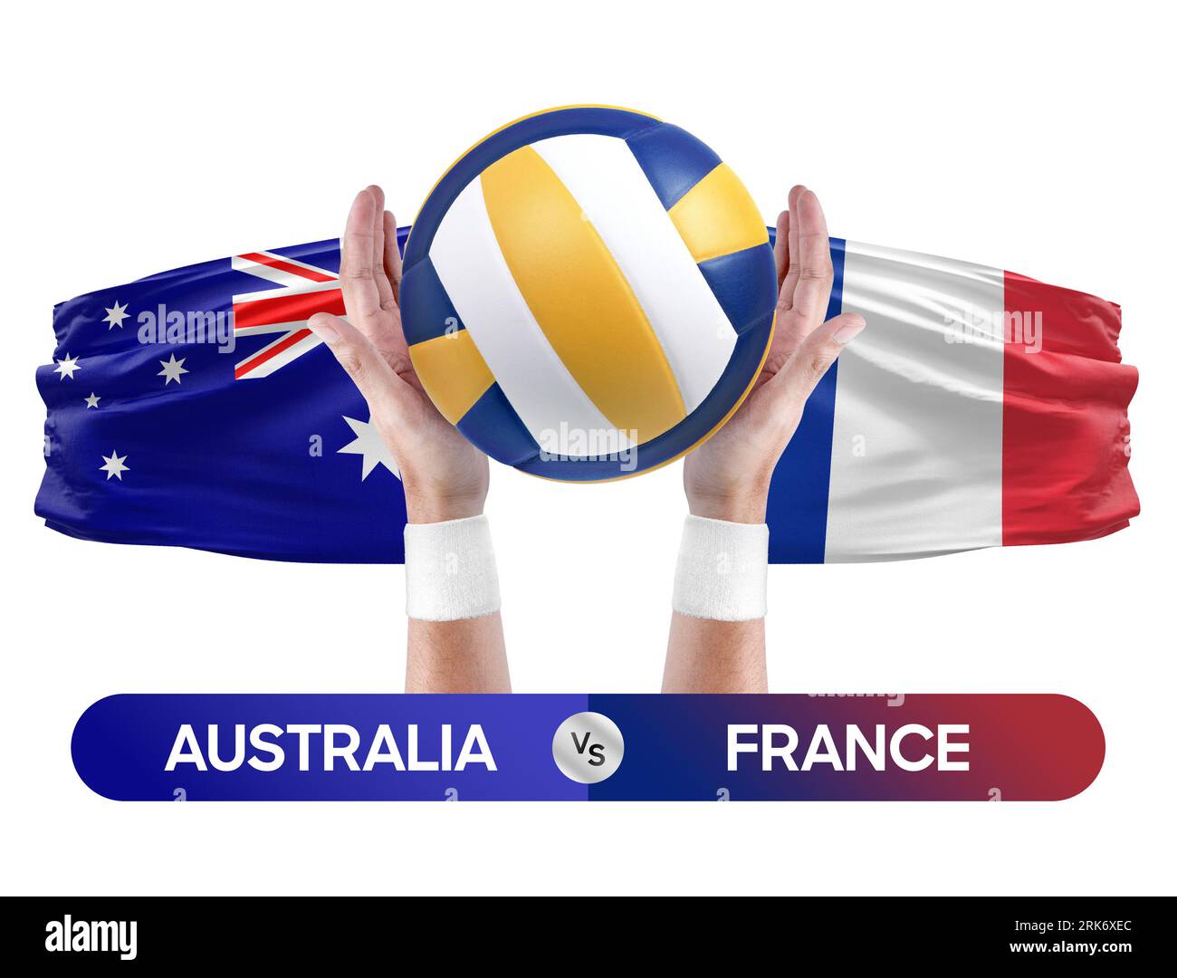 Australia vs France national teams volleyball volley ball match