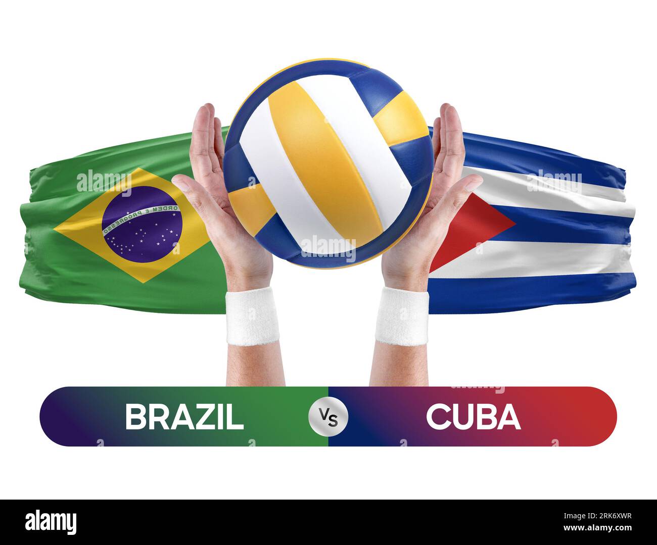 Brazil vs Cuba national teams volleyball volley ball match competition