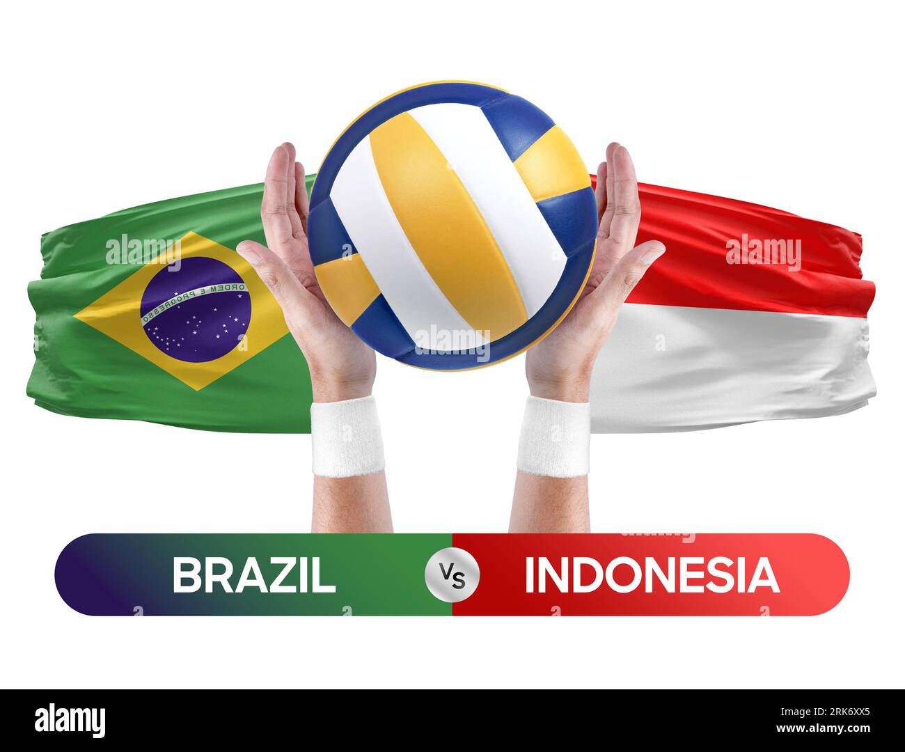 Brazil Vs Indonesia National Teams Volleyball Volley Ball Match