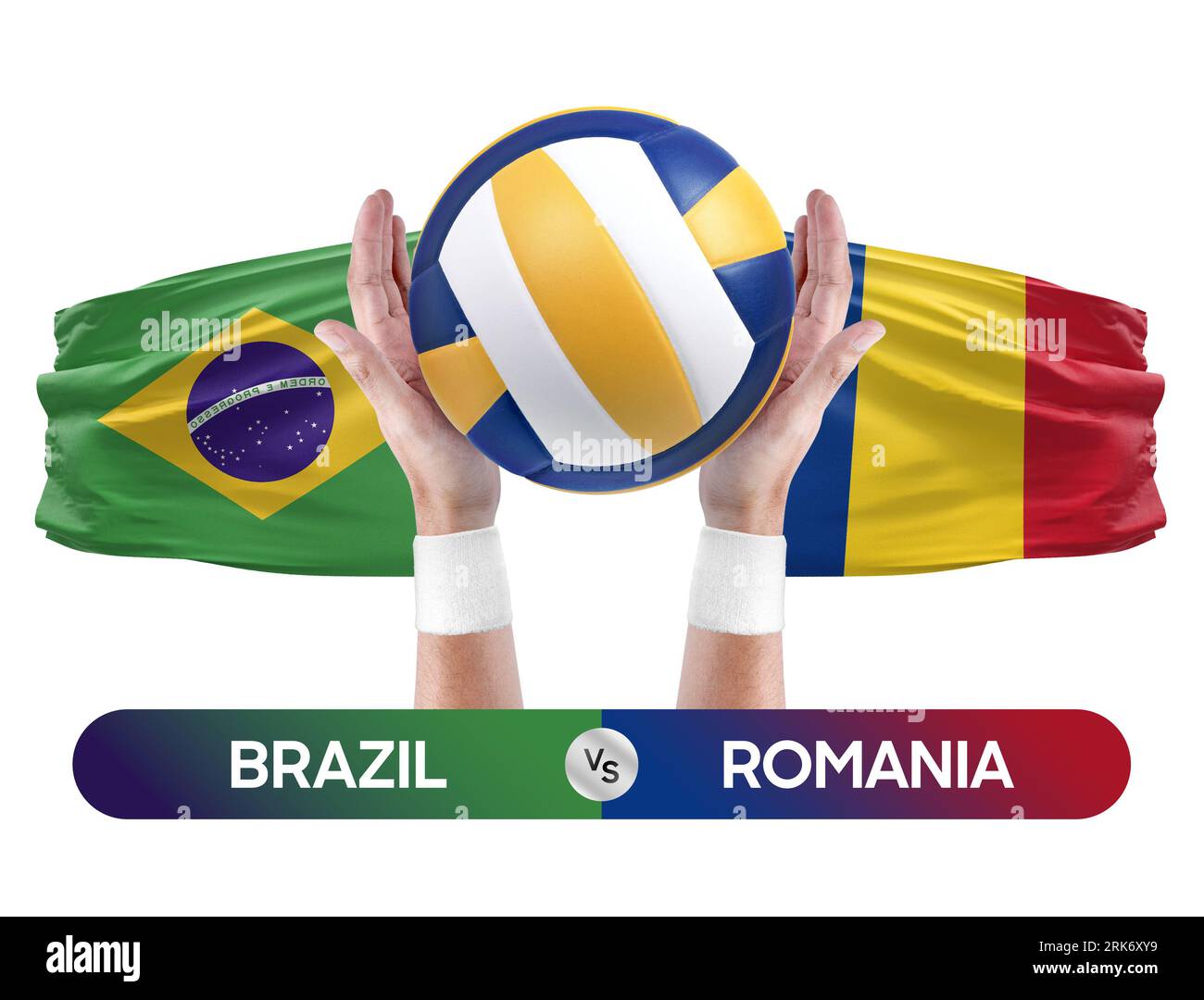 Brazil vs Romania national teams volleyball volley ball match ...