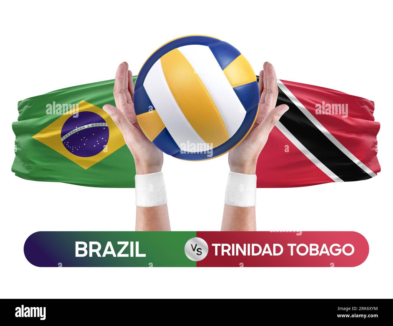 Brazil vs Trinidad Tobago national teams volleyball volley ball match