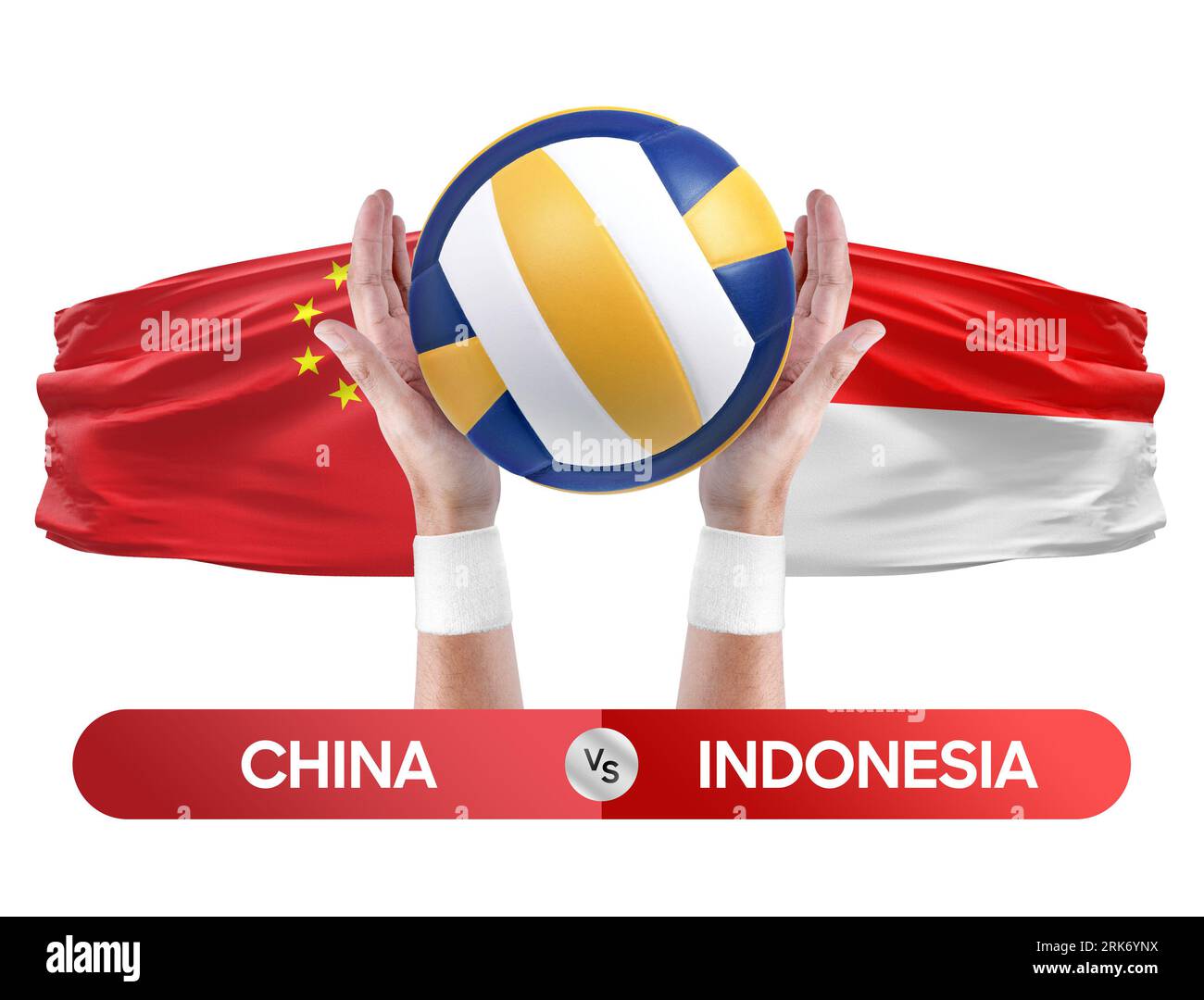 China vs Indonesia national teams volleyball volley ball match ...