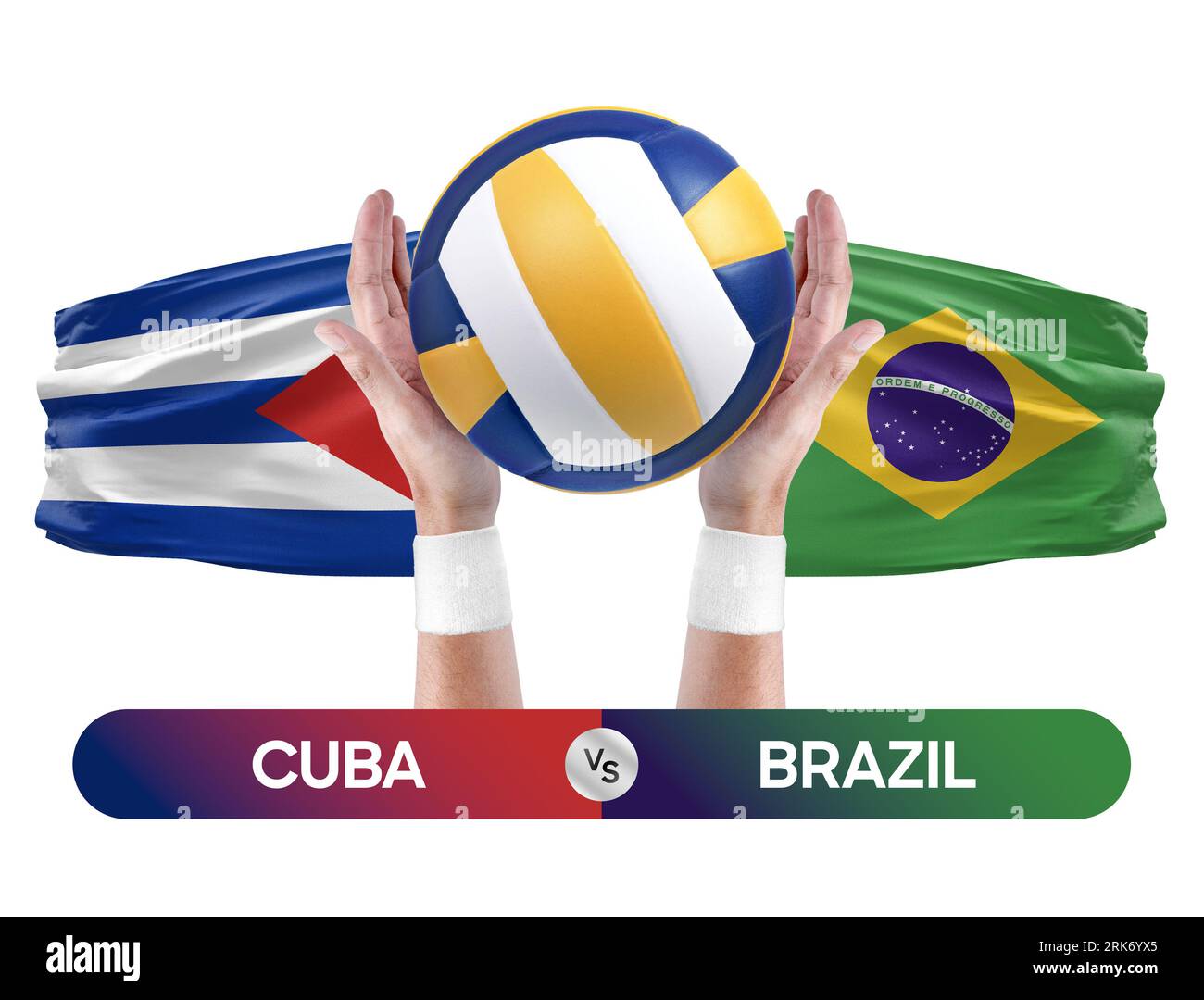 Cuba vs Brazil national teams volleyball volley ball match competition