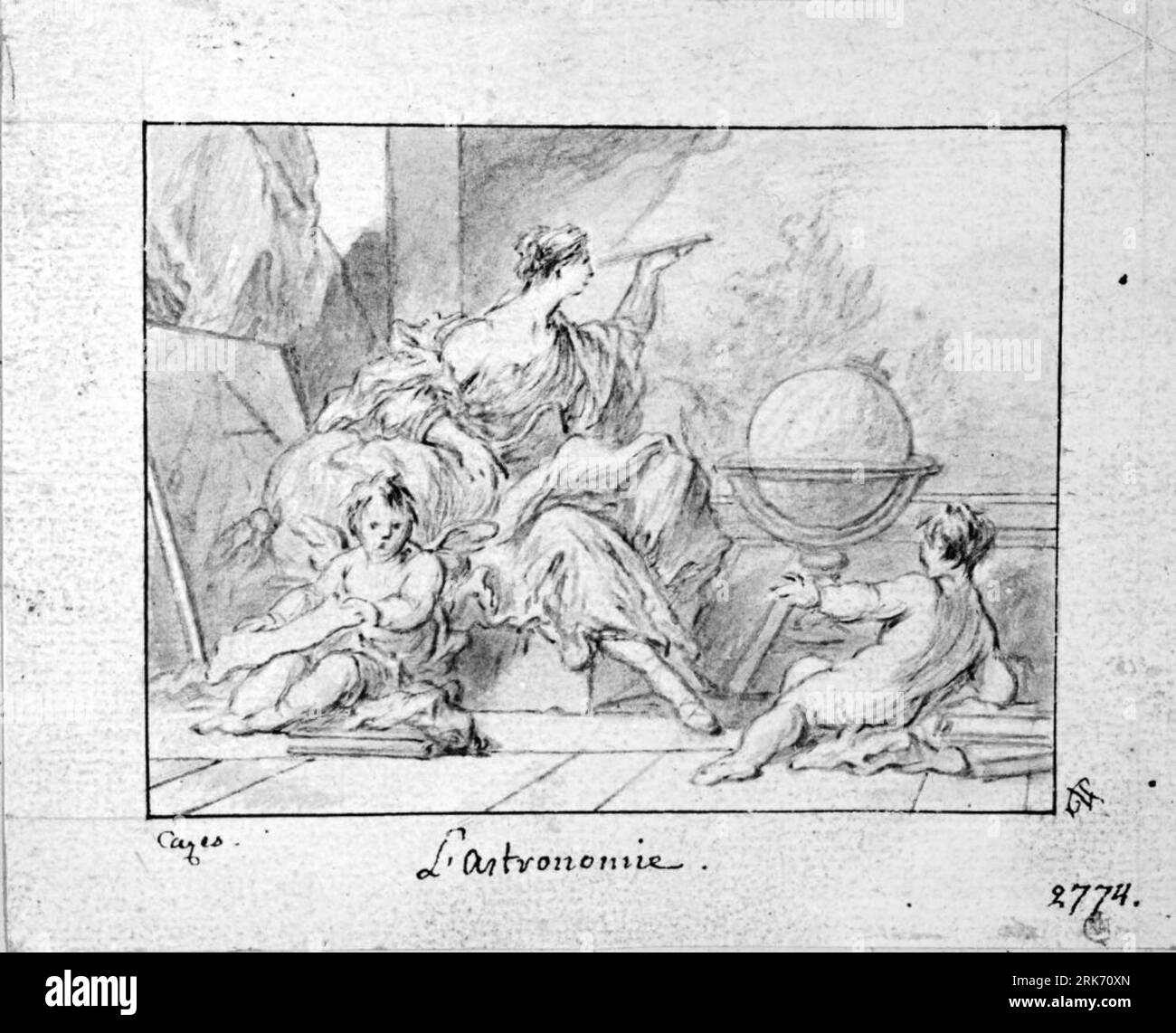 Astronomin by PierreJacques Cazes Stock Photo Alamy