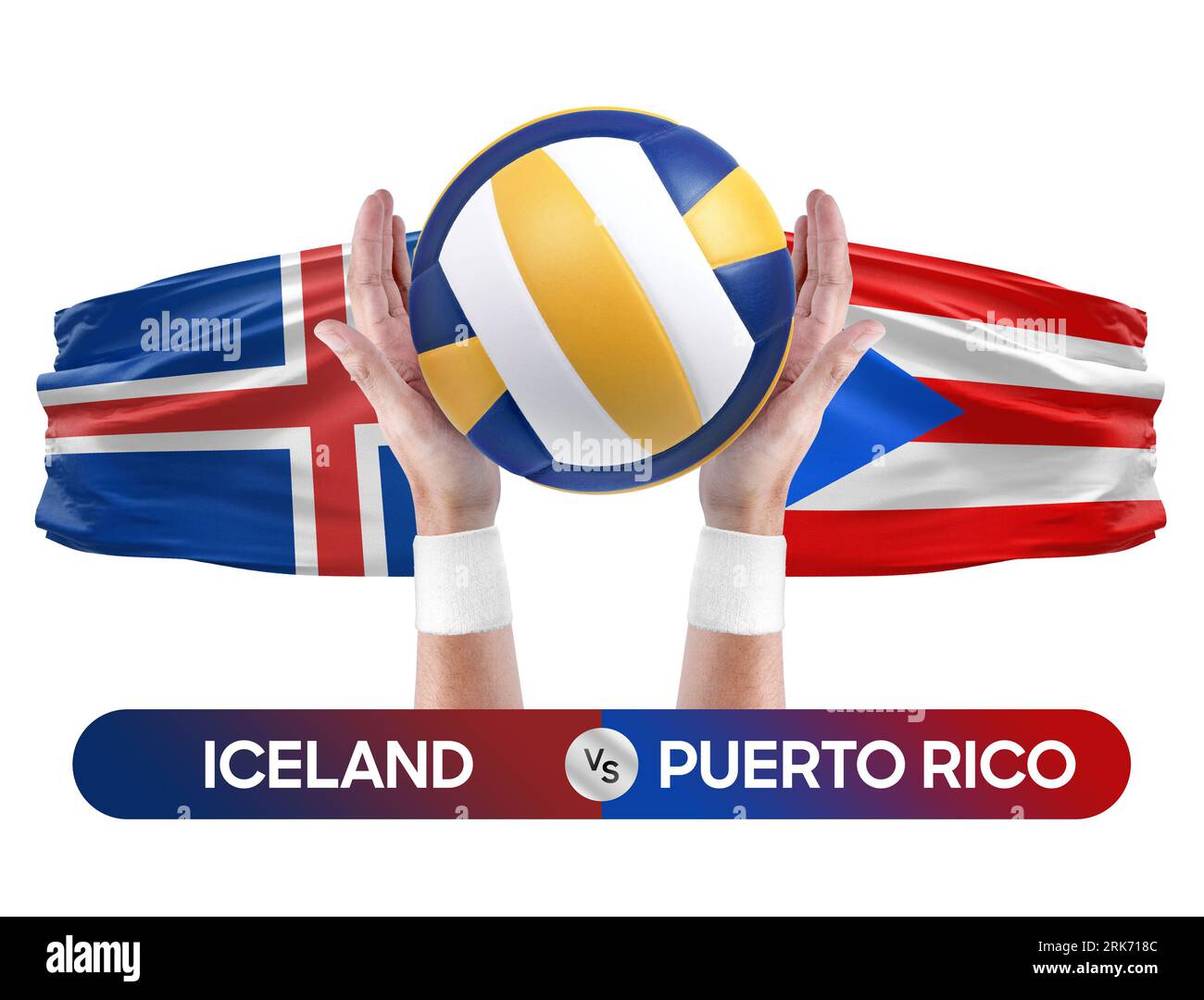 Iceland vs Puerto Rico national teams volleyball volley ball match