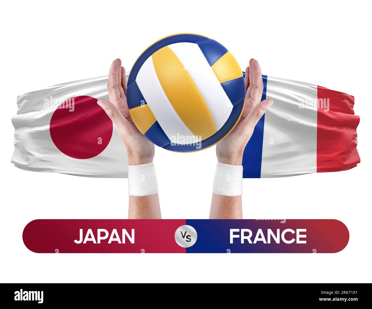 Japan vs France national teams volleyball volley ball match competition
