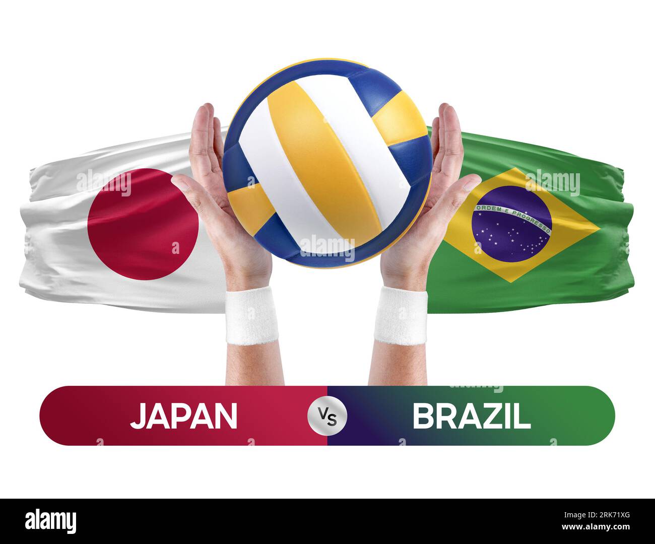 Japan vs Brazil national teams volleyball volley ball match competition