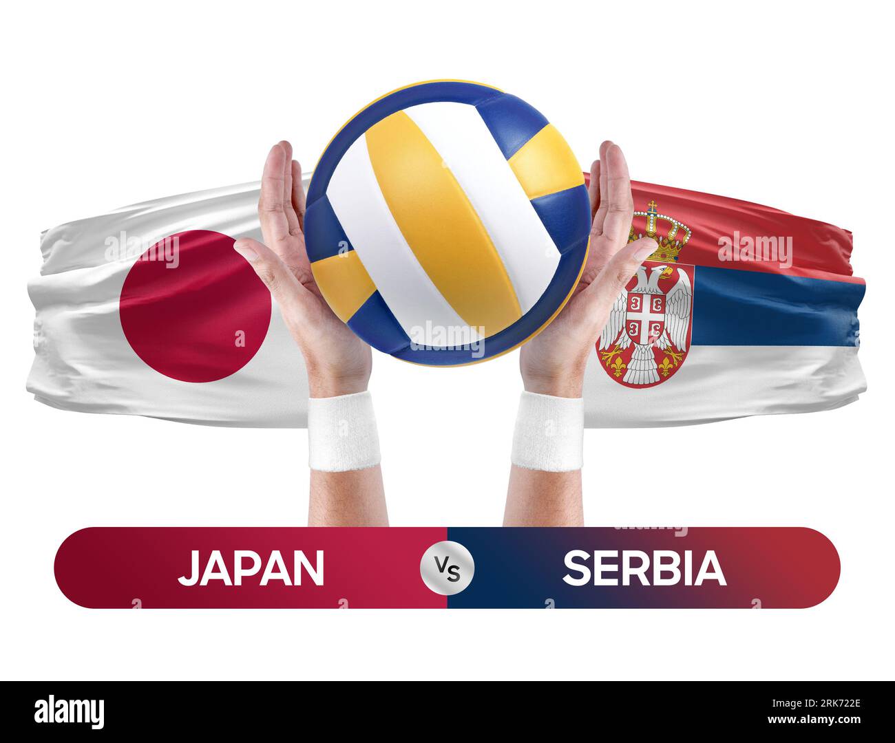 Japan vs Serbia national teams volleyball volley ball match competition