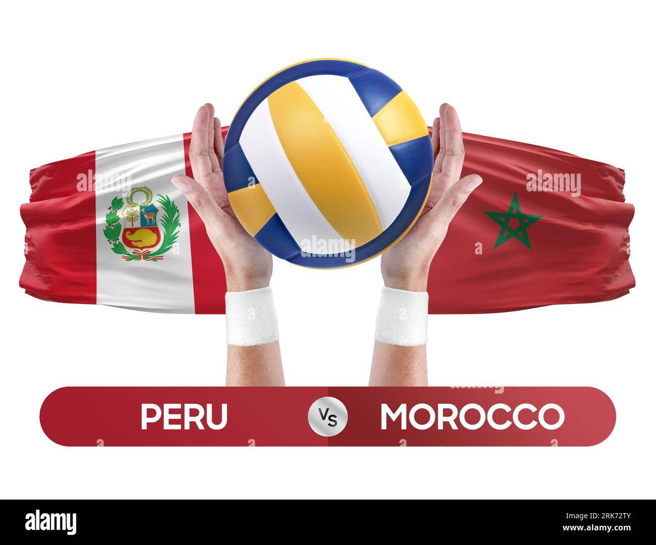 Peru vs Morocco national teams volleyball volley ball match competition