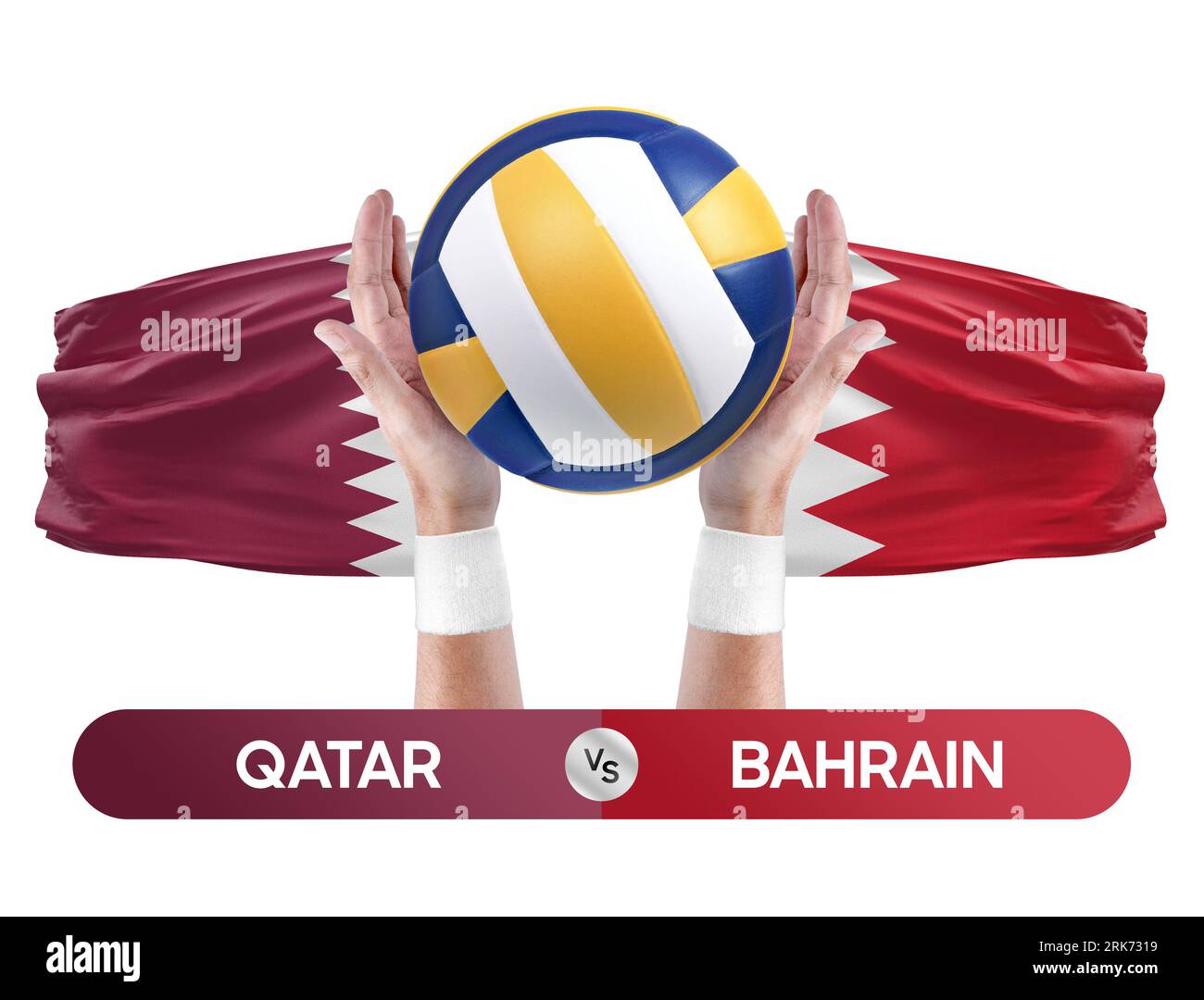 Qatar vs Bahrain national teams volleyball volley ball match