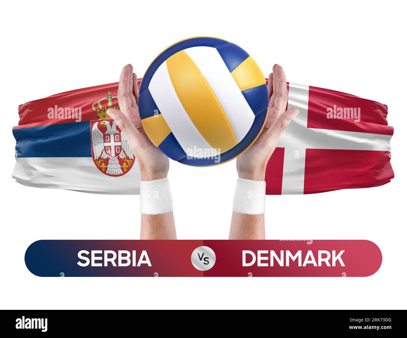 Serbia vs Denmark national teams volleyball volley ball match