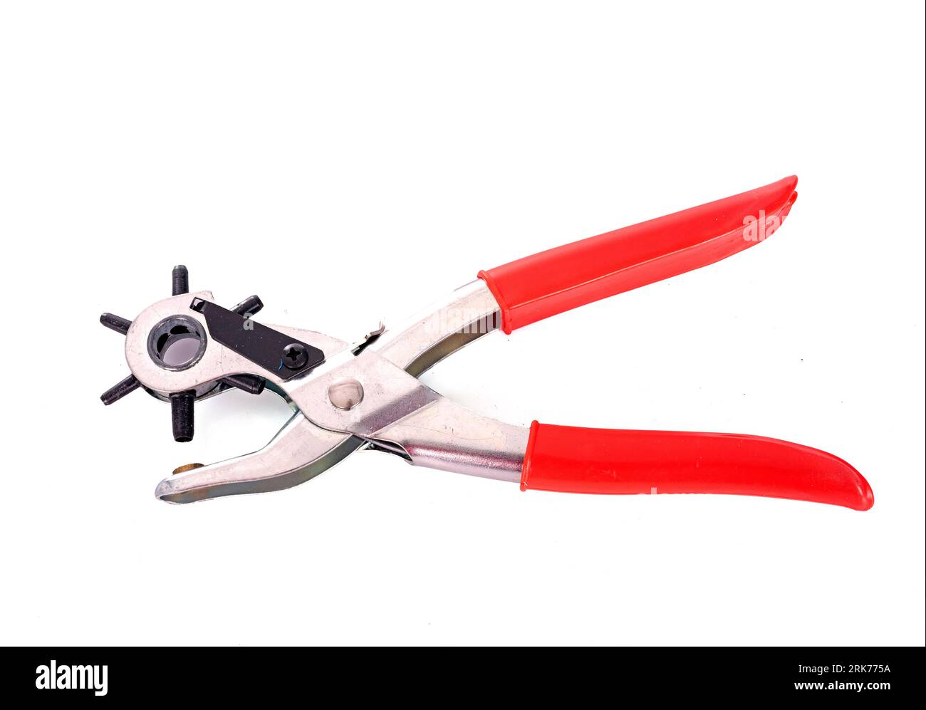 Rotary Leather Punch Tool in front of white background Stock Photo Alamy