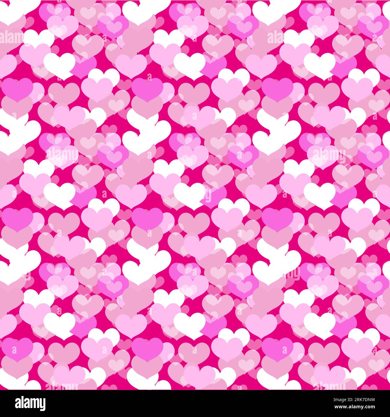 Romantic vector abstract geometric background with hearts Stock Vector