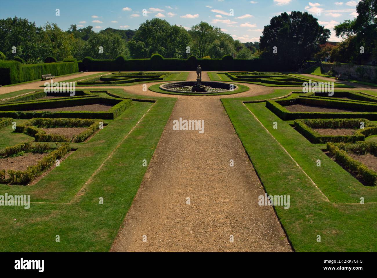 Italian Gardens at Penshurst Place Manor House in Penshurst, Kent in