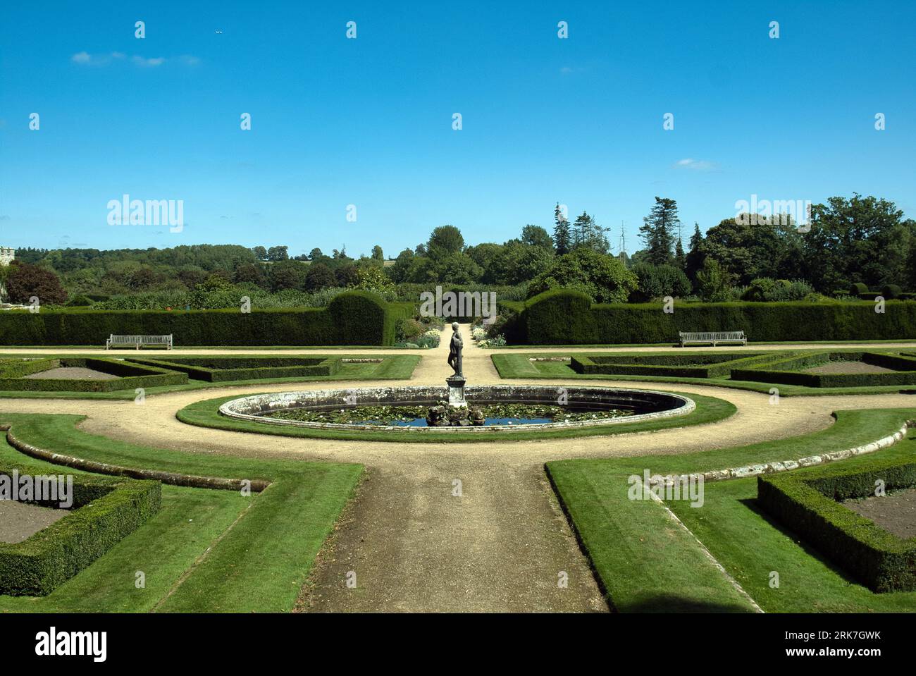 Italian Gardens at Penshurst Place Manor House in Penshurst, Kent in
