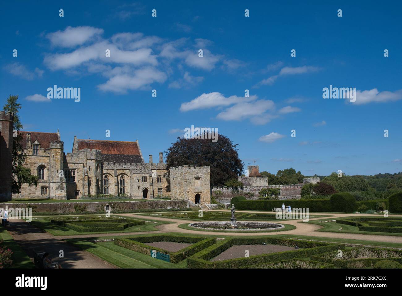 Italian Gardens at Penshurst Place Manor House in Penshurst, Kent in