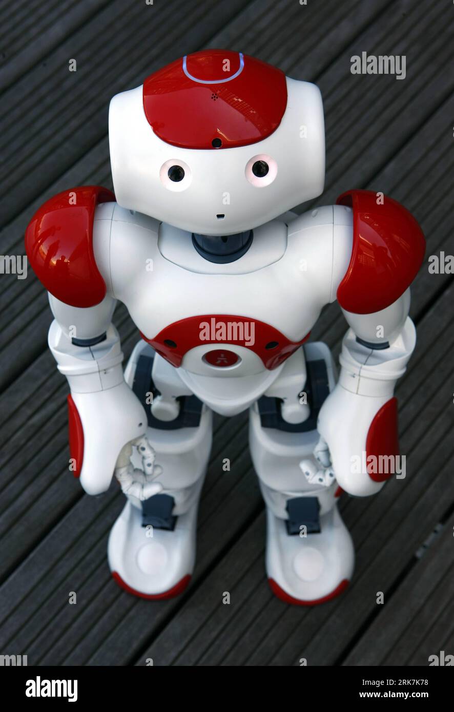 Bildnummer: 53923450  Datum: 06.04.2010  Copyright: imago/Xinhua (100407) -- PARIS, April 7, 2010 (Xinhua) -- A robot named Nao and developed by France s Aldebaran company is displayed in Paris April 6, 2010. The robot can speak fluent English, French and Chinese. It will be displayed at the Shanghai World Expo as the mascot of French Pavilion. (Xinhua/Zhang Yuwei) (dyw) (4)FRANCE-PARIS-ROBOT-SHANGHAI WORLD EXPO PUBLICATIONxNOTxINxCHN Gesellschaft Wirtschaft Weltausstellung Roboter kbdig xub 2010 hoch premiumd xint     Bildnummer 53923450 Date 06 04 2010 Copyright Imago XINHUA  Paris April 7 2 Stock Photo