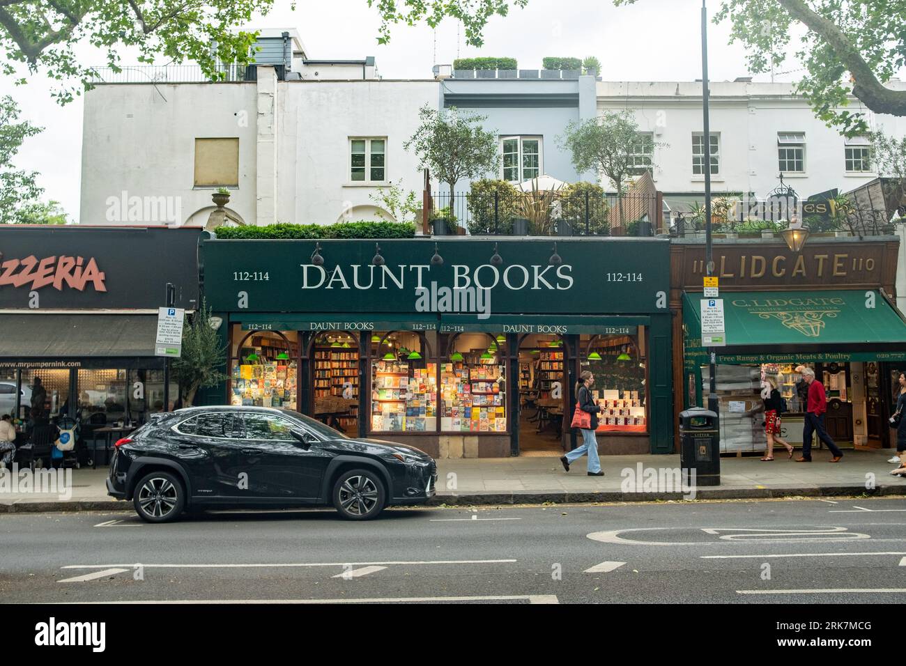 LONDON- JULY 3, 2023: Daunt Books on Holland Park Avenue in W11 west ...
