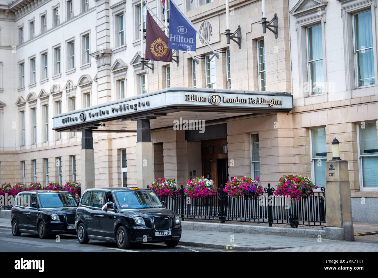 LONDON- JULY 17, 2023: Hilton London Paddington hotel on Praed Street in central west London Stock Photo