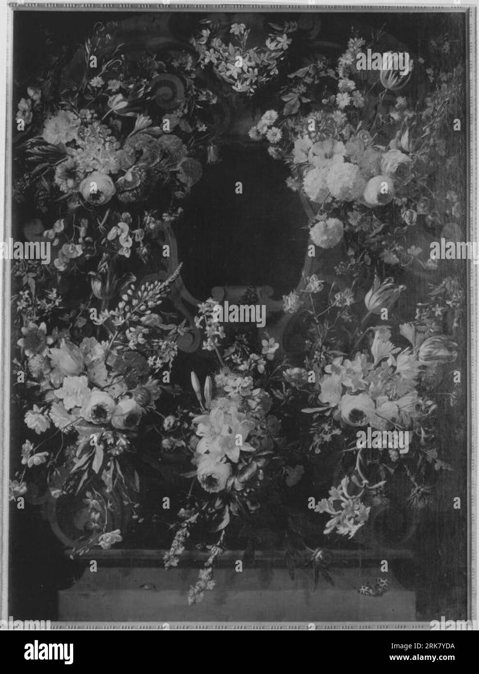 Flower Garland 1677 by Gaspar Peeter Verbruggen the Elder Stock Photo